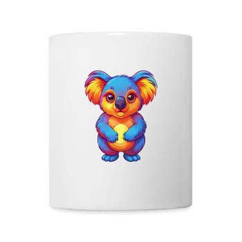 Koala Bunte Kawaii Cartoon Figur Clipart - Tasse - Weiß - Vorne