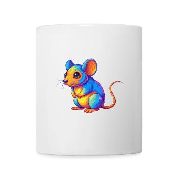 Mouse Colorful Kawaii Cartoon Character Clipart - Mug - white - Front