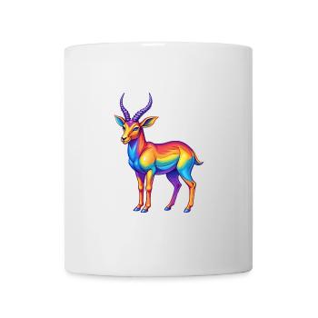 Impala Bunte Kawaii Cartoon Figur Clipart - Tasse - Weiß - Vorne