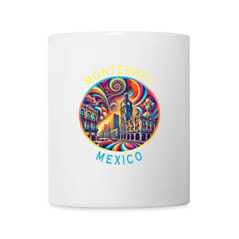 Monterrey Mexiko Städte Kunst Design - Tasse - Weiß - Vorne
