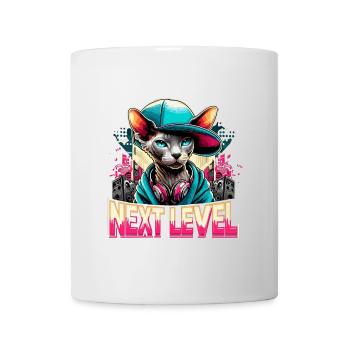 Cornish Rex Next Level Gangster Katze Geschenk - Tasse - Weiß - Vorne