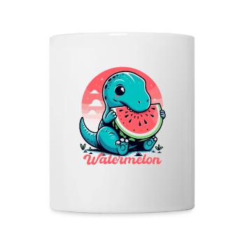Cute T-Rex Watermelon Summer Gift - Mug - white - Front