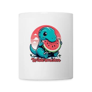 Cute T-Rex Watermelon Summer Gift - Mug - white - Front