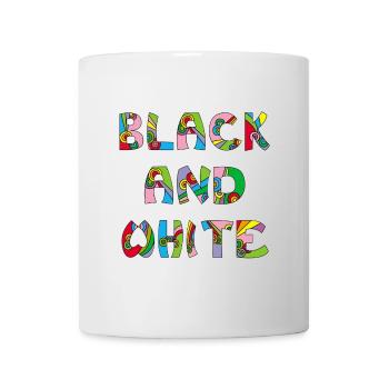 Schwarz-weiß, aber in Farbe - Tasse - Weiß - Vorne