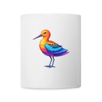Avocet Bunte Kawaii Cartoon Figur Vogel - Tasse - Weiß - Vorne