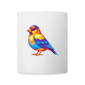 Stieglitz Bunte Kawaii Cartoon Figur Vogel - Tasse - Weiß - Vorne