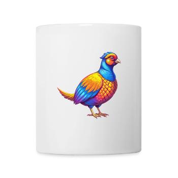 Fasan Bunte Kawaii Cartoon Figur Vogel - Tasse - Weiß - Vorne