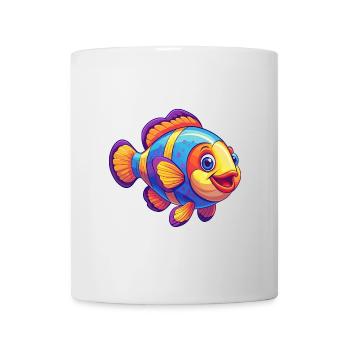 Clownfish Coloré Kawaii Dessin animé Animal marin - Mug blanc - blanc - Devant