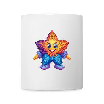 Feder Stern Bunt Kawaii Cartoon Meerestier - Tasse - Weiß - Vorne