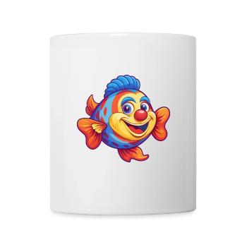 Clown Tang Buntes Kawaii Cartoon Meerestier - Tasse - Weiß - Vorne
