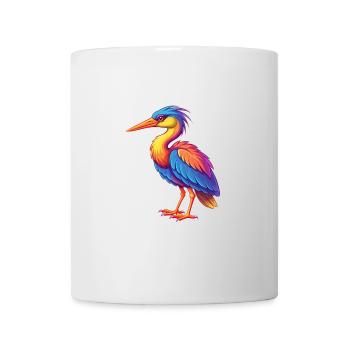 Reiher Bunte Kawaii Cartoon Figur Vogel - Tasse - Weiß - Vorne