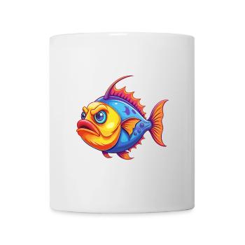 Poisson hachette des profondeurs Dessin animé Kawaii coloré - Mug blanc - blanc - Devant