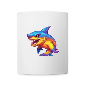 Goblin Hai Buntes Kawaii Cartoon Meerestier - Tasse - Weiß - Vorne