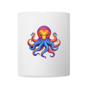 Giant Pacific Octopus Colorful Kawaii Cartoon - Mug - white - Front