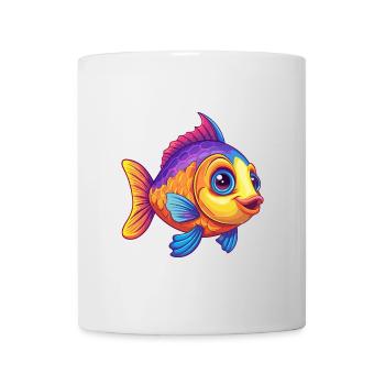 Coral Reef Fish Colorful Kawaii Cartoon Sea Animal - Mug - white - Front