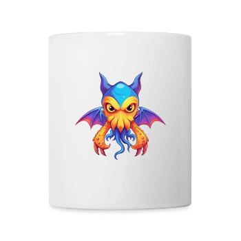 vampire calmar coloré kawaii dessin animé animal marin - Mug blanc - blanc - Devant