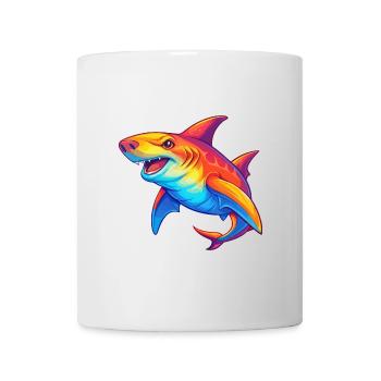 Hammerhead Shark Colorful Kawaii Cartoon Clipart - Mug - white - Front
