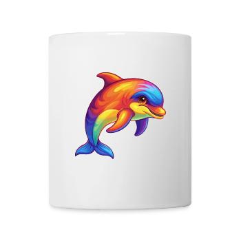 Porpoise Colorful Kawaii Cartoon Sea Animal - Mug - white - Front