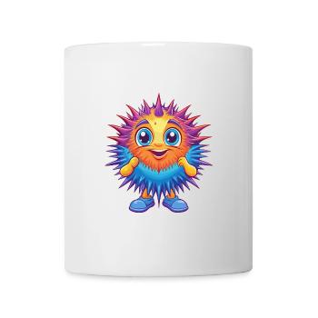 Sea Urchin Colorful Kawaii Cartoon Sea Animal - Mug - white - Front