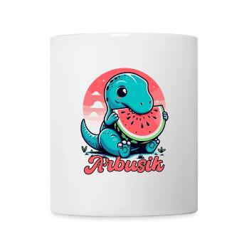 Cute T-Rex Watermelon Arbusik Gift - Mug - white - Front