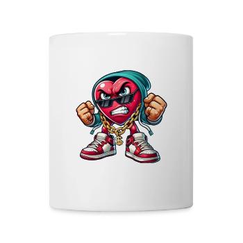 Böses Herz Gangster Design - Tasse - Weiß - Vorne