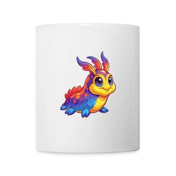 Sea Slug Bunt Kawaii Cartoon Meerestier - Tasse - Weiß - Vorne