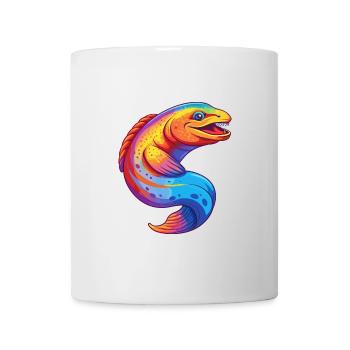 Moray Eel Colorful Kawaii Cartoon Sea Animal - Mug - white - Front