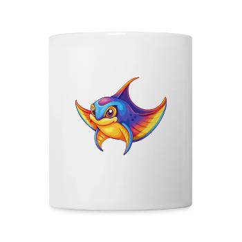 Mantarochen Buntes Kawaii Cartoon Meerestier - Tasse - Weiß - Vorne