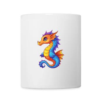 Sea Dragon Colorful Kawaii Cartoon Sea Animal - Mug - white - Front