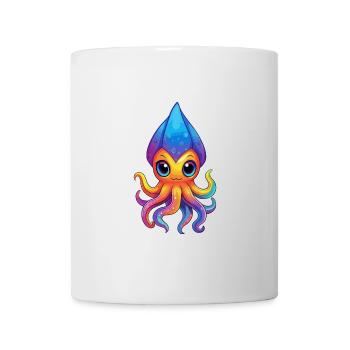 Squid Colorful Kawaii Cartoon Sea Animal - Mug - white - Front