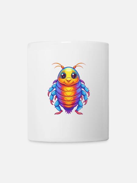 Seelaus buntes Kawaii Cartoon Meerestier - Tasse - Weiß