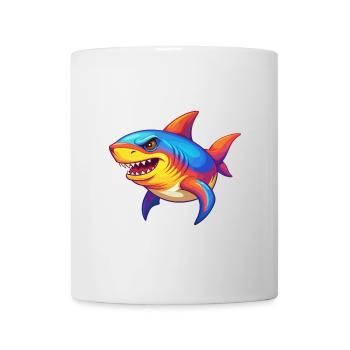 Shark Colorful Kawaii Cartoon Sea Animal - Mug - white - Front