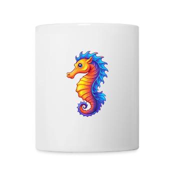 Seepferdchen Buntes Kawaii Cartoon Meerestier - Tasse - Weiß - Vorne