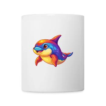Orca Colorful Kawaii Cartoon Sea Animal - Mug - white - Front
