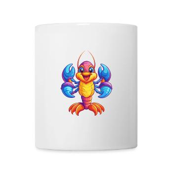 Lobster Colorful Kawaii Cartoon Sea Animal - Mug - white - Front