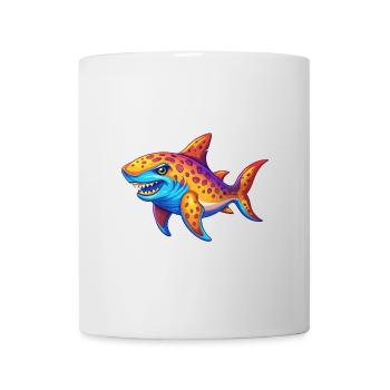 Requin léopard Coloré Kawaii Dessin animé Animal marin - Mug blanc - blanc - Devant