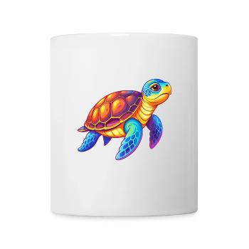 Hawksbill Turtle Colorful Kawaii Cartoon Clipart - Mug - white - Front