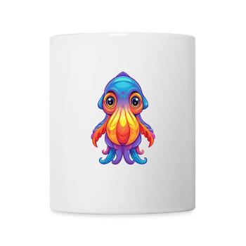 Cuttlefish Colorful Kawaii Cartoon Sea Animal - Mug - white - Front