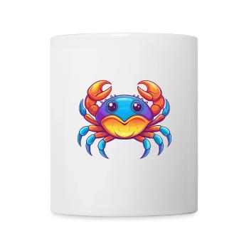 Crab Colorful Kawaii Cartoon Sea Animal - Mug - white - Front