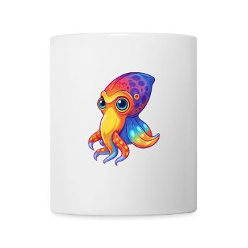 Bobtail Squid Colorful Kawaii Cartoon Sea Animal - Mug - white - Front