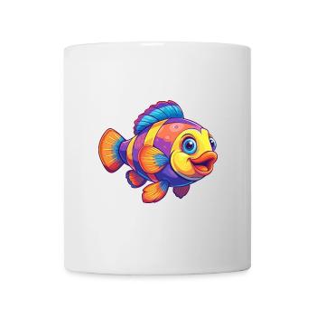 Clownfish Coloré Kawaii Dessin animé Animal marin - Mug blanc - blanc - Devant