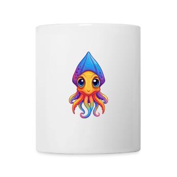 Bottletail Squid Colorful Kawaii Cartoon Clipart - Mug - white - Front