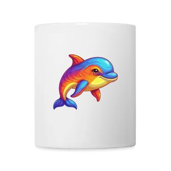 baleine à bec coloré Kawaii dessin animé Clipart - Mug blanc - blanc - Devant