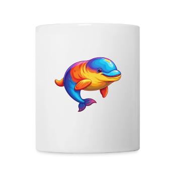 Beluga Wal Bunt Kawaii Karikatur Meerestier - Tasse - Weiß - Vorne