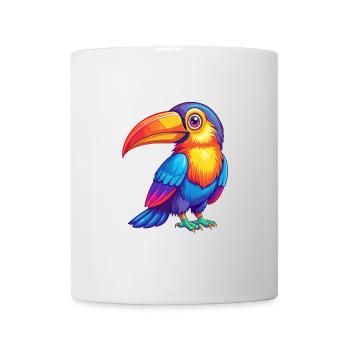 Toucan Colorful Kawaii Cartoon Character Bird - Mug - white - Front