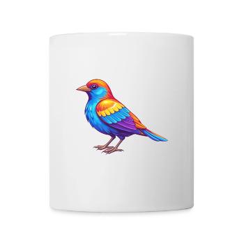 Red Winged Blackbird Colorful Kawaii Cartoon - Mug - white - Front