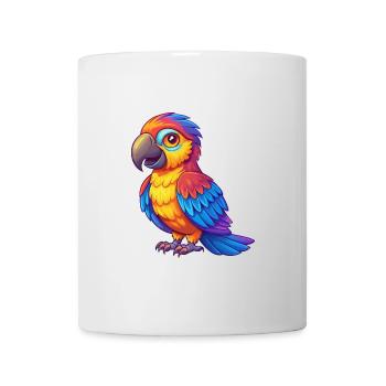 Parrot Colorful Kawaii Cartoon Character Bird - Mug - white - Front