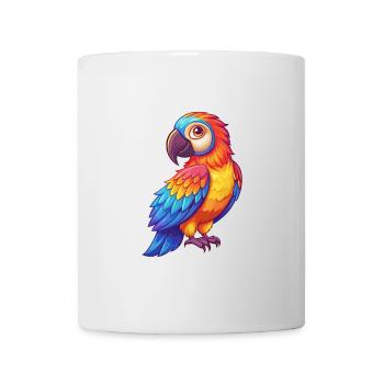 Parrot Colorful Kawaii Cartoon Character Bird - Mug - white - Front