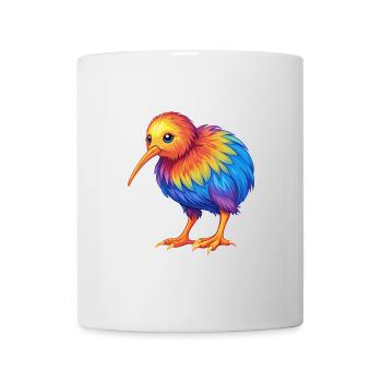 Kiwi oiseau Coloré Kawaii Dessin animé Personnage Oiseau - Mug blanc - blanc - Devant