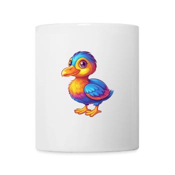 Foulque coloré Kawaii Dessin animé Personnage Oiseau - Mug blanc - blanc - Devant